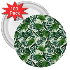 Leaves Tropical Wallpaper Foliage 3  Buttons (100 Pack)  by Pakrebo