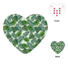Leaves Tropical Wallpaper Foliage Playing Cards Single Design (heart) by Pakrebo