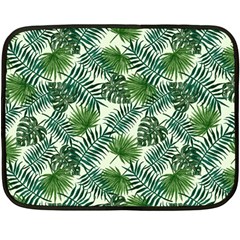 Leaves Tropical Wallpaper Foliage Fleece Blanket (mini) by Pakrebo