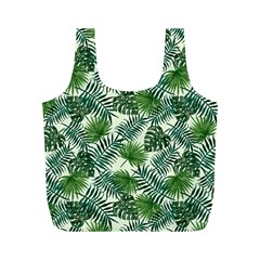 Leaves Tropical Wallpaper Foliage Full Print Recycle Bag (m) by Pakrebo