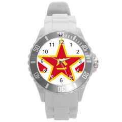 Roundel Of People s Liberation Army Air Force Round Plastic Sport Watch (l) by abbeyz71