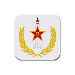 Badge Of People s Liberation Army Rocket Force Rubber Coaster (square)  by abbeyz71