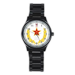 Badge Of People s Liberation Army Rocket Force Stainless Steel Round Watch by abbeyz71