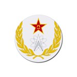 Badge of People s Liberation Army Strategic Support Force Rubber Round Coaster (4 pack)  Front