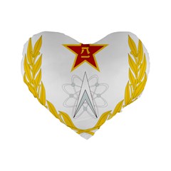 Badge Of People s Liberation Army Strategic Support Force Standard 16  Premium Flano Heart Shape Cushions by abbeyz71