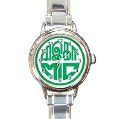 Logo Of Malaysian Indian Congress Round Italian Charm Watch by abbeyz71