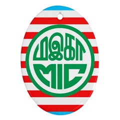 Flag Of Malaysian Indian Congress Ornament (oval) by abbeyz71
