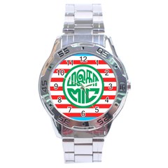 Flag Of Malaysian Indian Congress Stainless Steel Analogue Watch by abbeyz71