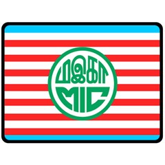 Flag Of Malaysian Indian Congress Double Sided Fleece Blanket (large)  by abbeyz71