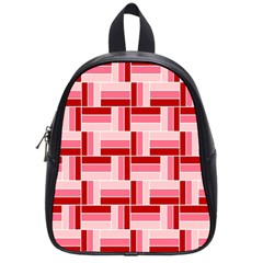 Burgundy Pattern Stripes School Bag (small)