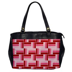 Burgundy Pattern Stripes Oversize Office Handbag