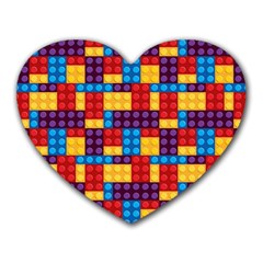 Lego Background Game Heart Mousepads by Mariart