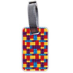 Lego Background Game Luggage Tag (two Sides)