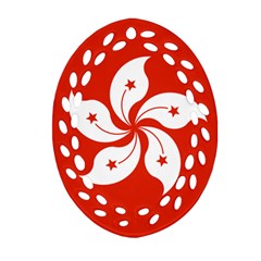 Flag Of Hong Kong Ornament (oval Filigree) by abbeyz71