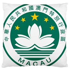 Emblem Of Macao Large Flano Cushion Case (two Sides) by abbeyz71