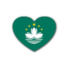 Flag Of Macao Heart Coaster (4 Pack)  by abbeyz71