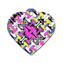 Justanotherabstractday Dog Tag Heart (two Sides)