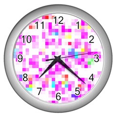 Pixelpink Wall Clock (silver)