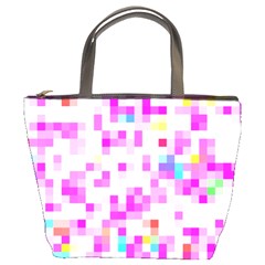 Pixelpink Bucket Bag by designsbyamerianna