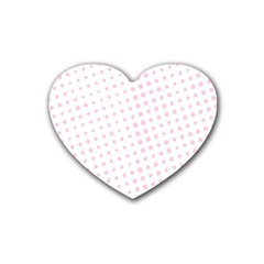 Polka Dot Summer Rubber Coaster (heart) 