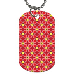 Red Yellow Pattern Design Dog Tag (one Side) by Alisyart