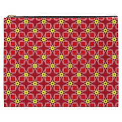 Red Yellow Pattern Design Cosmetic Bag (xxxl) by Alisyart