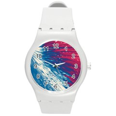 Lines Curlicue Fantasy Round Plastic Sport Watch (M)