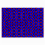 Blue Pattern Red Texture Large Glasses Cloth (2 Sides) Back