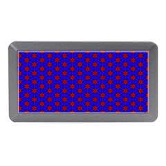 Blue Pattern Red Texture Memory Card Reader (mini) by Mariart
