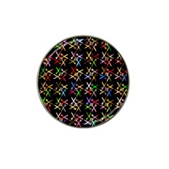 Scissors Pattern Colorful Prismatic Hat Clip Ball Marker by HermanTelo