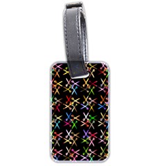 Scissors Pattern Colorful Prismatic Luggage Tag (two Sides) by HermanTelo