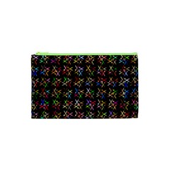 Scissors Pattern Colorful Prismatic Cosmetic Bag (xs)