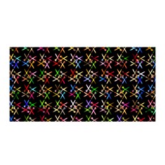 Scissors Pattern Colorful Prismatic Satin Wrap