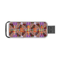 Decorated Colorful Bright Pattern Portable Usb Flash (one Side) by Pakrebo