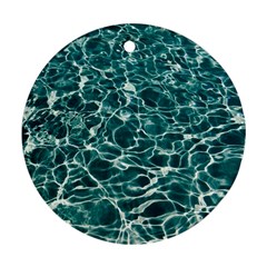 Pool Swimming Pool Water Blue Round Ornament (two Sides) by Pakrebo