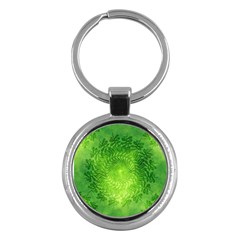 Pagan Mandala Seamless Tileable Green Key Chain (round) by Pakrebo