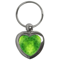 Pagan Mandala Seamless Tileable Green Key Chain (heart) by Pakrebo