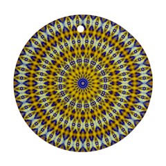 Fractal Kaleidoscope Mandala Ornament (round)