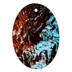 Water The Waves Brook Wallpaper Ornament (oval) by Pakrebo