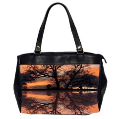 Aurora Sunset Sun Landscape Oversize Office Handbag (2 Sides) by Pakrebo