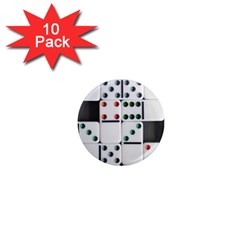 Dominos Dots Fun 1  Mini Magnet (10 Pack)  by Pakrebo