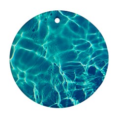 Blue Water Wallpaper Ornament (round)