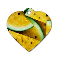 Sliced Watermelon Lot Dog Tag Heart (two Sides) by Pakrebo