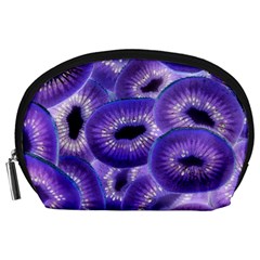 Sliced Kiwi Fruits Purple Accessory Pouch (large) by Pakrebo