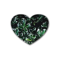 Beautiful Botanical Bright Rubber Coaster (heart)  by Pakrebo