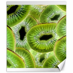 Sliced Kiwi Fruits Green Canvas 20  X 24  by Pakrebo