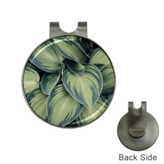 Closeup Photo Of Green Variegated Leaf Plants Hat Clips With Golf Markers by Pakrebo