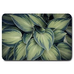 Closeup Photo Of Green Variegated Leaf Plants Large Doormat 