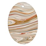 Brown And Yellow Abstract Painting Ornament (Oval) Front