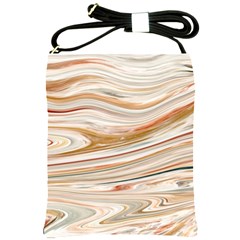 Brown And Yellow Abstract Painting Shoulder Sling Bag by Pakrebo